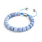 Light Blue Quartz | Silver | Gemstone Pebble Macrame Bracelet